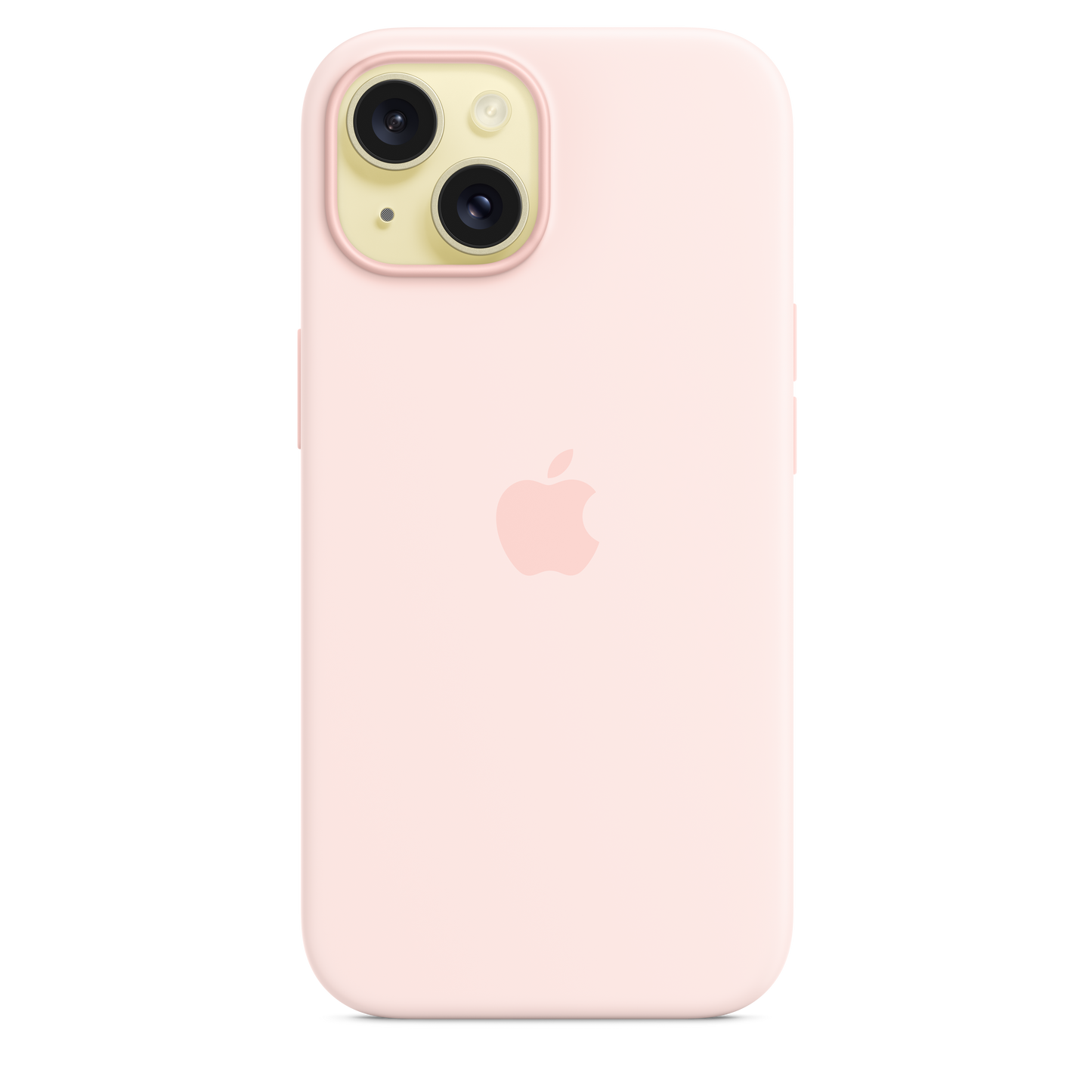 Funda de silicón con MagSafe para el iPhone 15 - Rosa claro