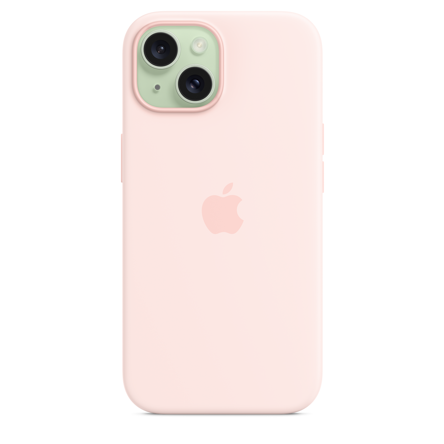 Funda de silicón con MagSafe para el iPhone 15 - Rosa claro