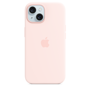 Funda de silicón con MagSafe para el iPhone 15 - Rosa claro