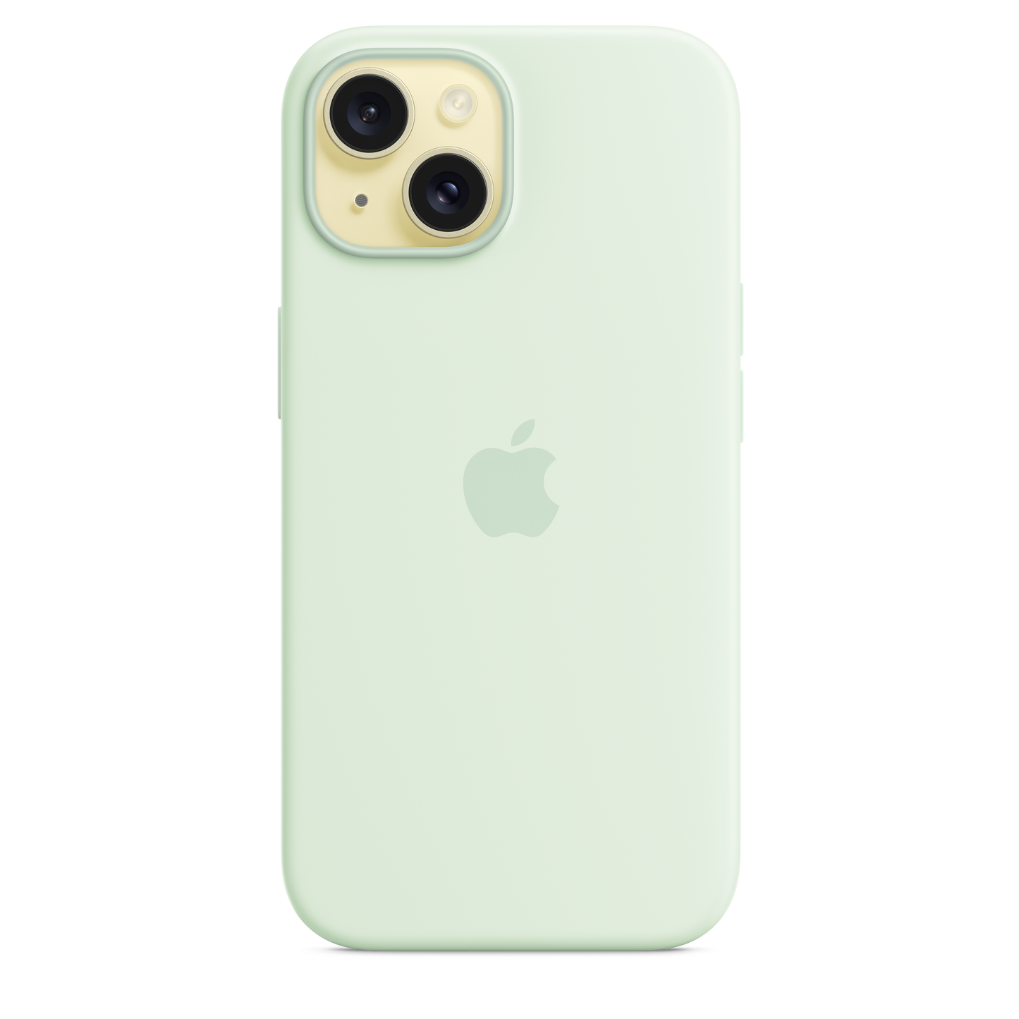 Carcasa de silicona con MagSafe para el iPhone 15 - Color menta claro