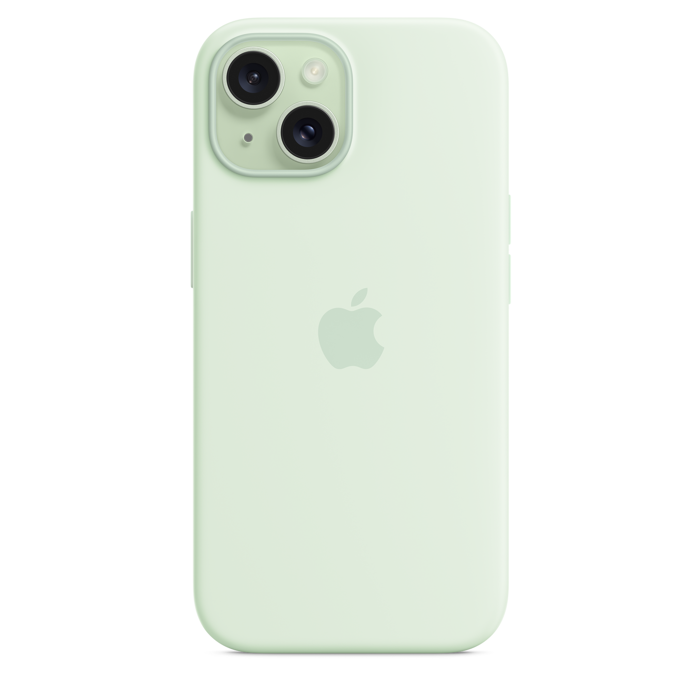 Carcasa de silicona con MagSafe para el iPhone 15 - Color menta claro