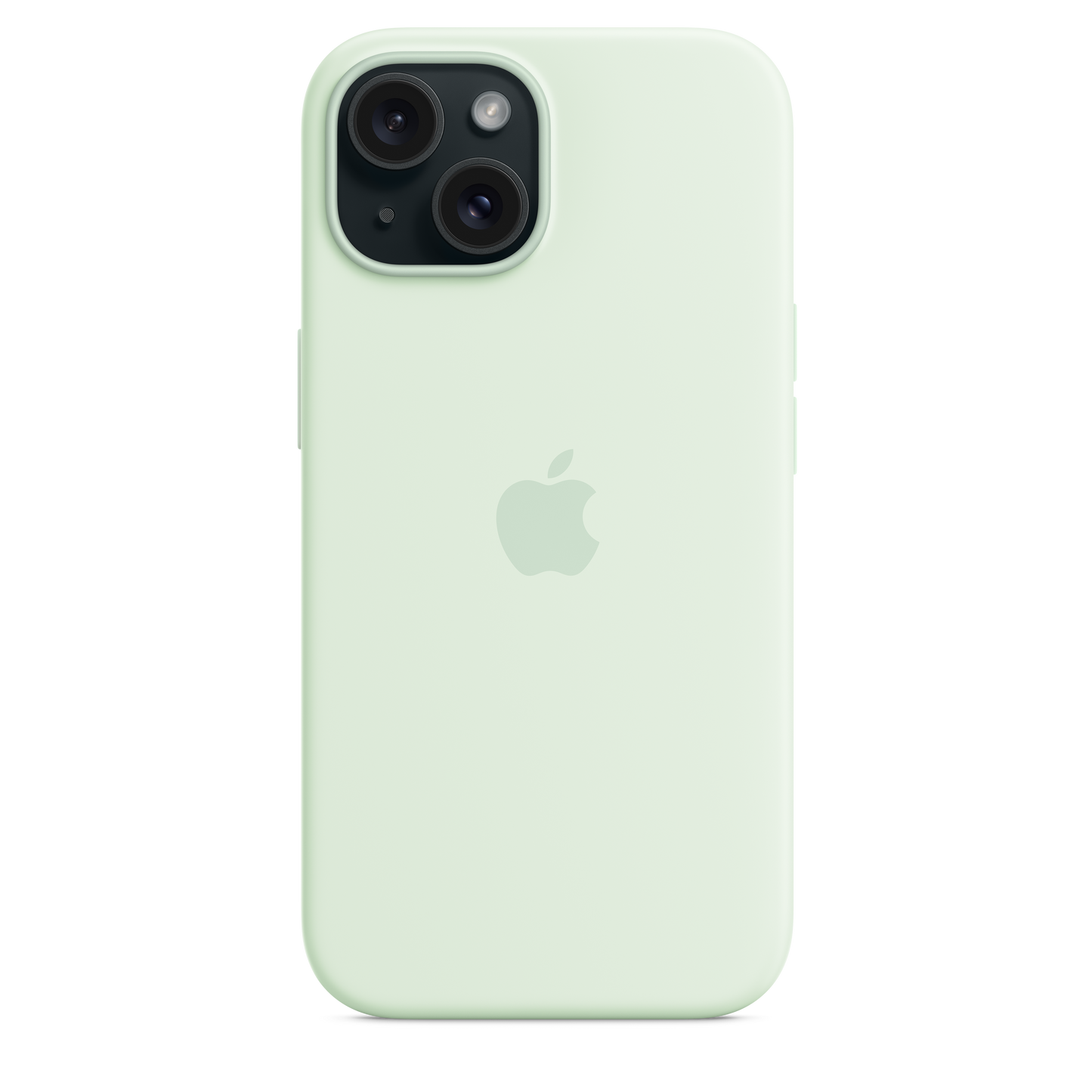 Carcasa de silicona con MagSafe para el iPhone 15 - Color menta claro