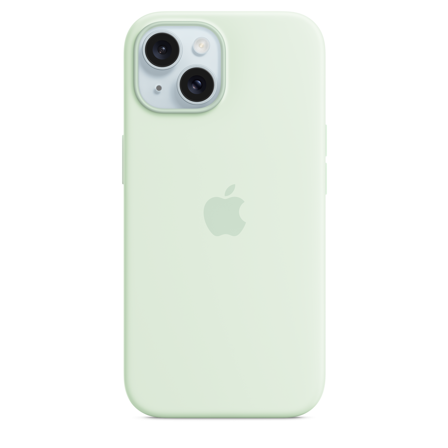 Carcasa de silicona con MagSafe para el iPhone 15 - Color menta claro