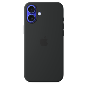 Funda de silicón con MagSafe para el iPhone 16 Plus - Negro