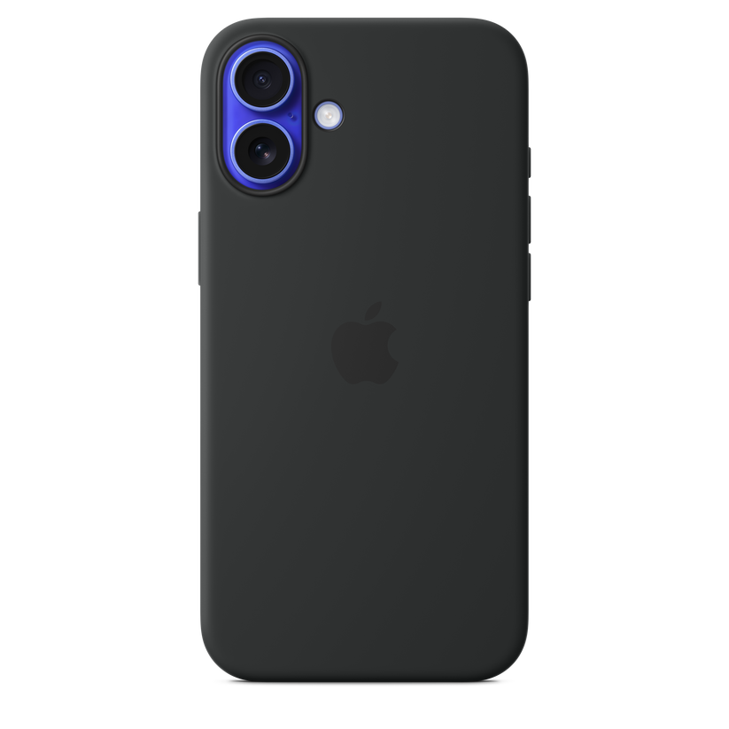 Funda de silicón con MagSafe para el iPhone 16 Plus - Negro
