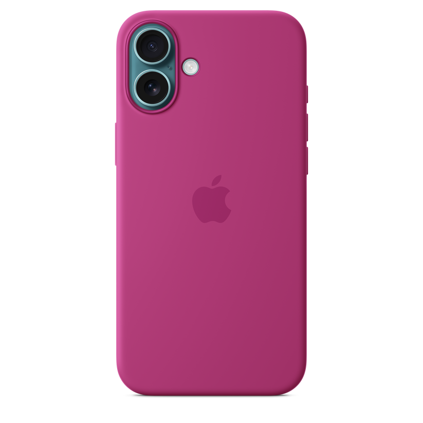 Funda de silicón con MagSafe para el iPhone 16 Plus - Fucsia