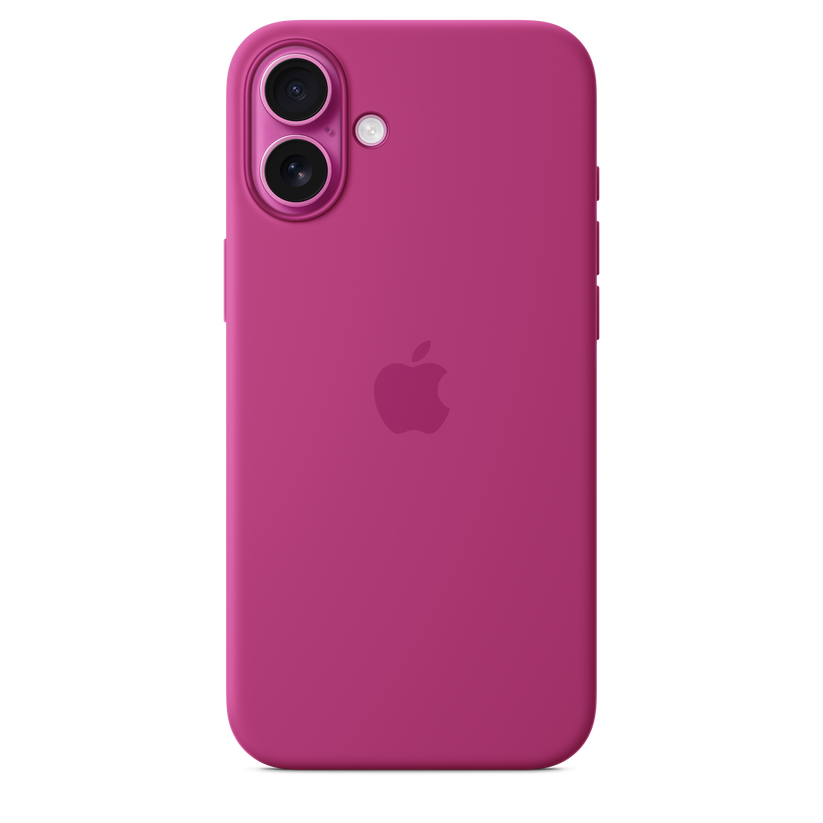 Funda de silicón con MagSafe para el iPhone 16 Plus - Fucsia
