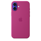 Funda de silicón con MagSafe para el iPhone 16 Plus - Fucsia