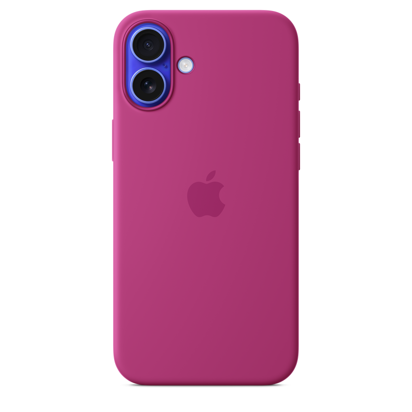 Funda de silicón con MagSafe para el iPhone 16 Plus - Fucsia