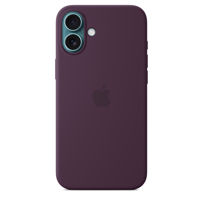 Funda de silicón con MagSafe para el iPhone 16 Plus - Color ciruela