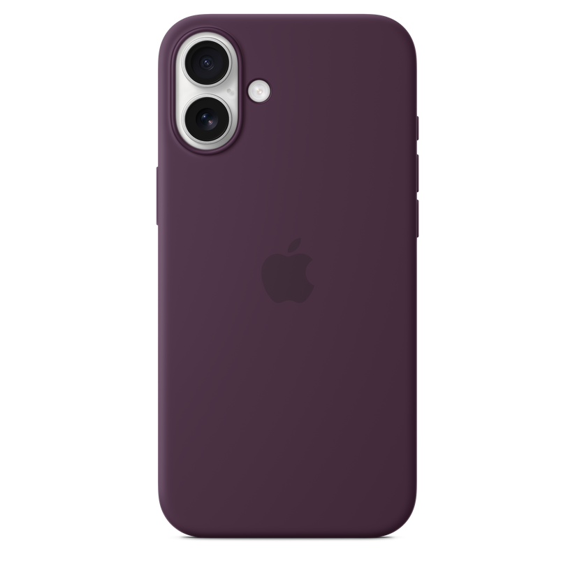 Funda de silicón con MagSafe para el iPhone 16 Plus - Color ciruela