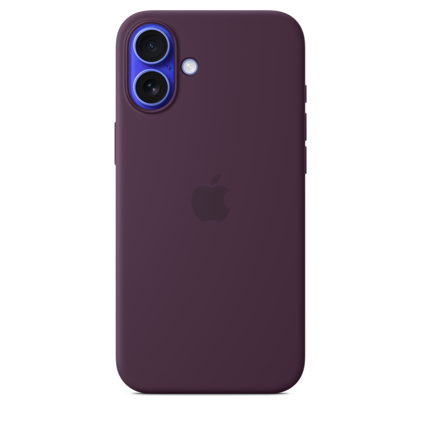 Funda de silicón con MagSafe para el iPhone 16 Plus - Color ciruela