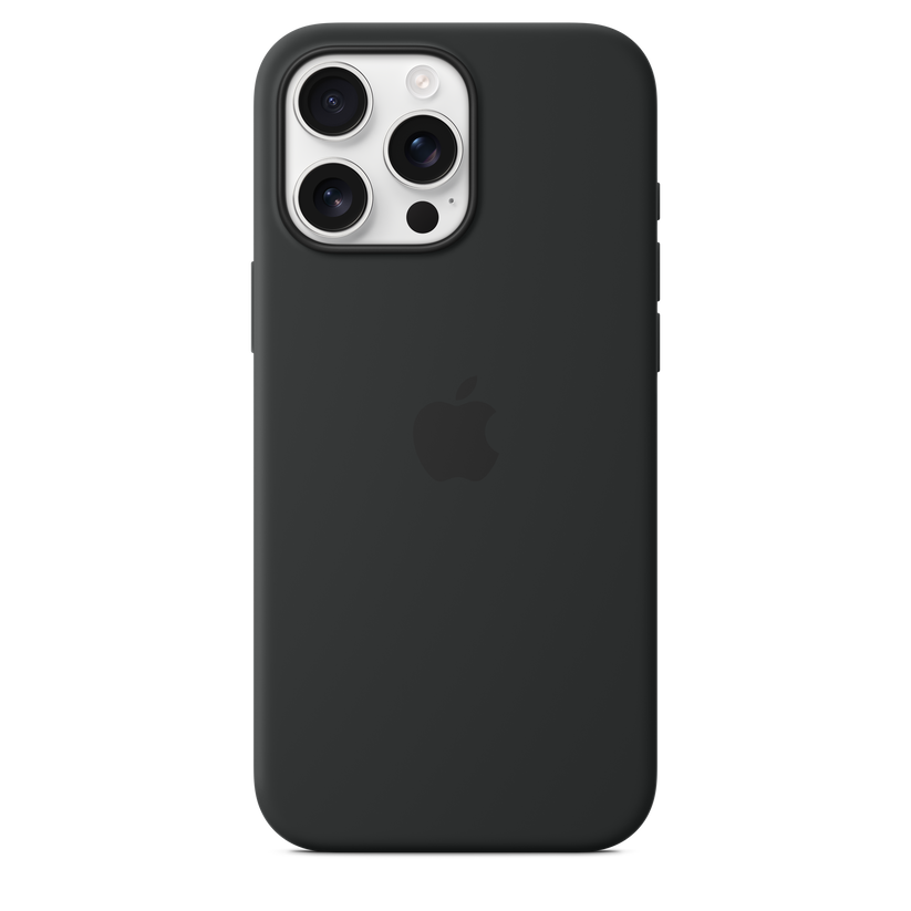 Funda de silicón con MagSafe para el iPhone 16 Pro Max - Negro