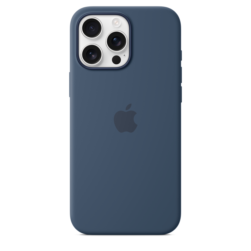 Funda de silicón con MagSafe para el iPhone 16 Pro Max - Azul denim