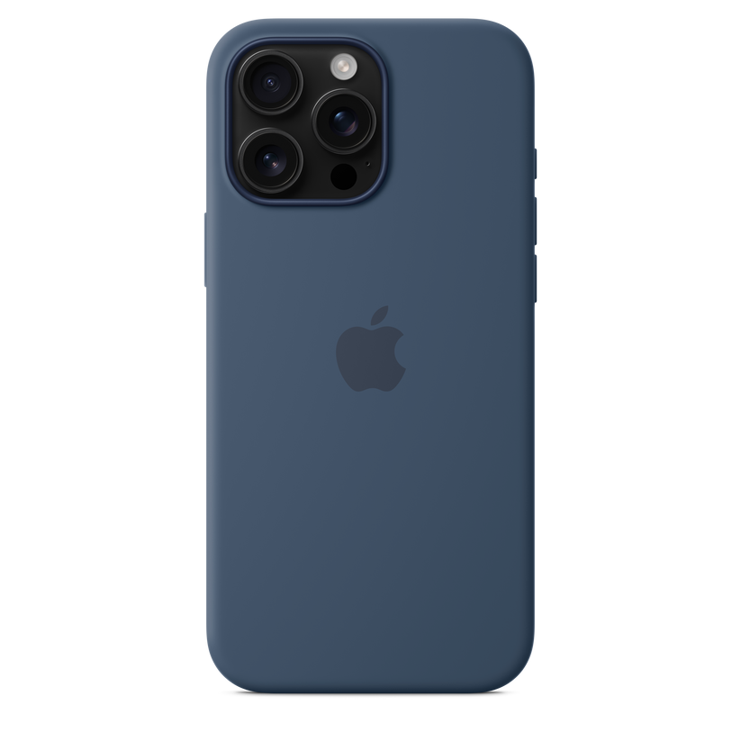 Funda de silicón con MagSafe para el iPhone 16 Pro Max - Azul denim