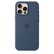 Funda de silicón con MagSafe para el iPhone 16 Pro Max - Azul denim