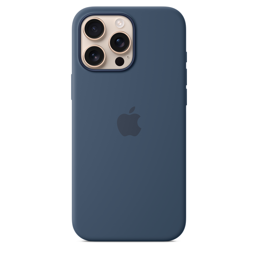 Funda de silicón con MagSafe para el iPhone 16 Pro Max - Azul denim