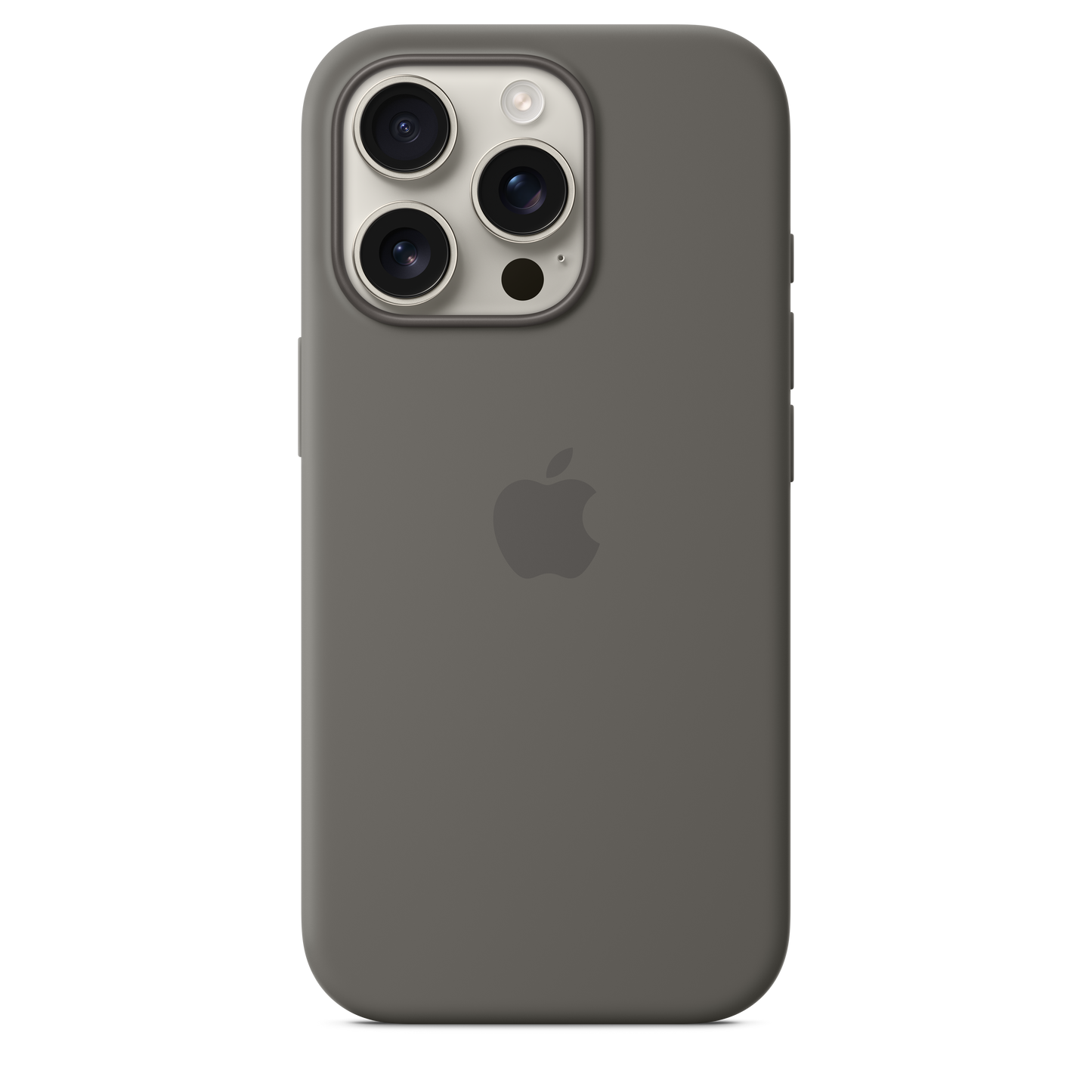 Funda de silicón con MagSafe para el iPhone 16 Pro - Gris piedra