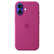 Funda de silicón con MagSafe para el iPhone 16 - Fucsia