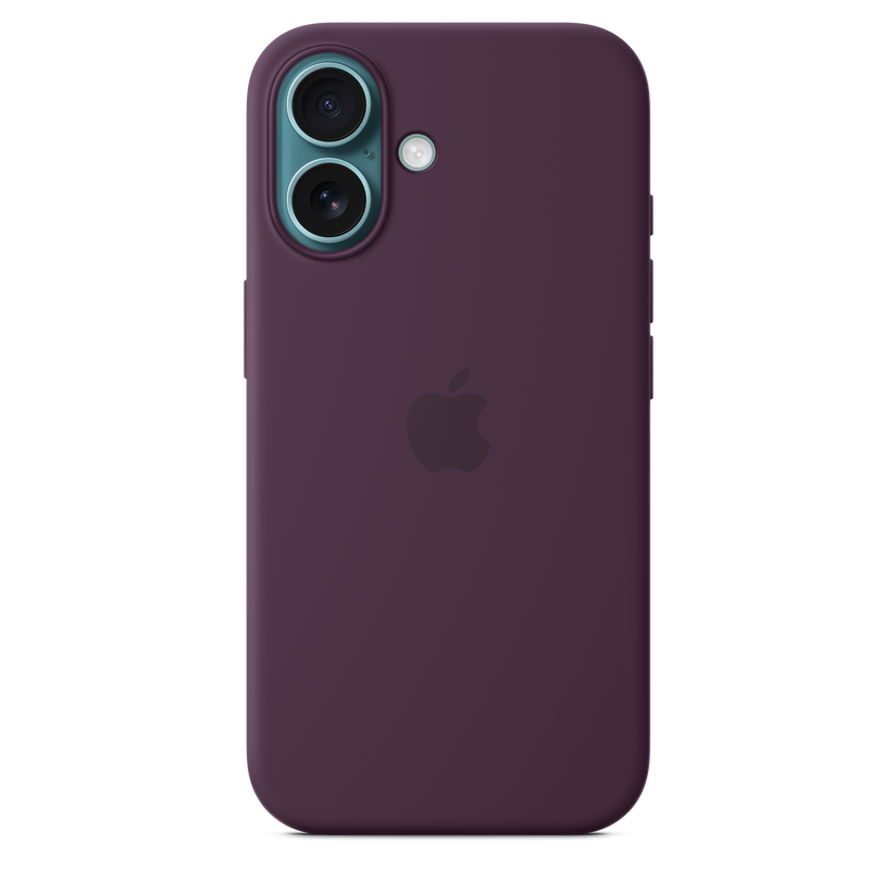 Funda de silicón con MagSafe para el iPhone 16 - Color ciruela