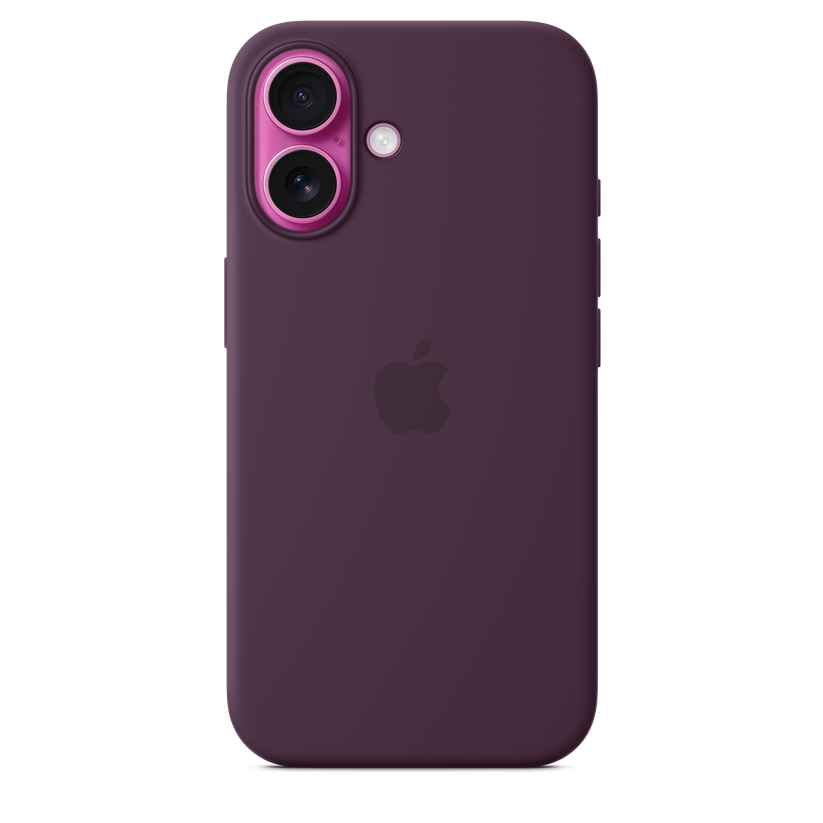Funda de silicón con MagSafe para el iPhone 16 - Color ciruela
