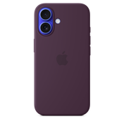 Funda de silicón con MagSafe para el iPhone 16 - Color ciruela