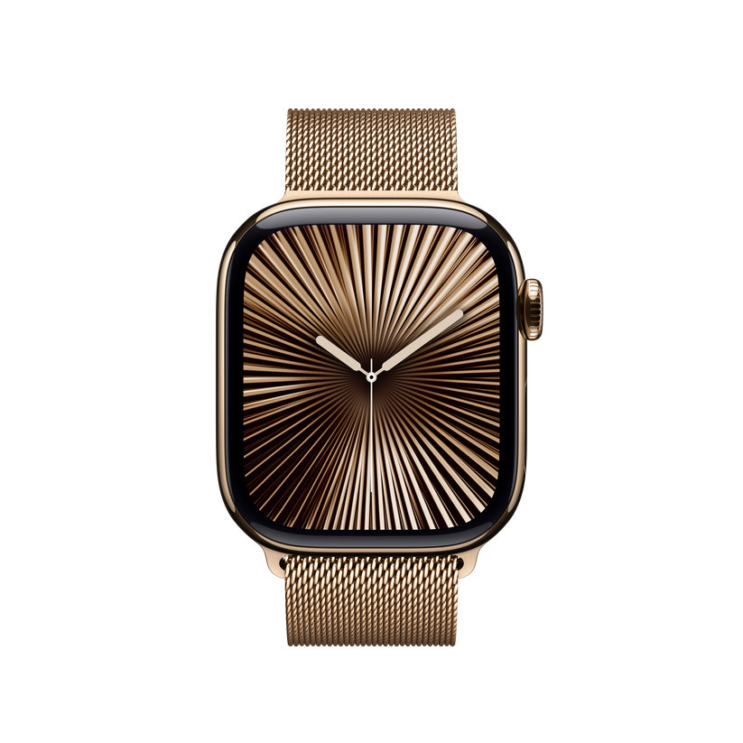 Correa estilo milanés color oro para caja de 42 mm