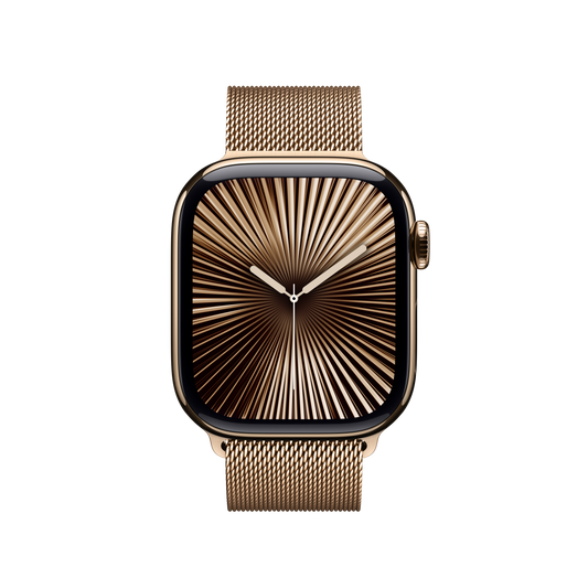 Correa estilo milanés color oro para caja de 42 mm