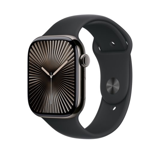 Correa deportiva negra para caja de 46 mm - M/L