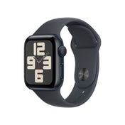 Apple Watch SE GPS • Caja de aluminio color medianoche de 40 mm • Correa deportiva color medianoche - M/L