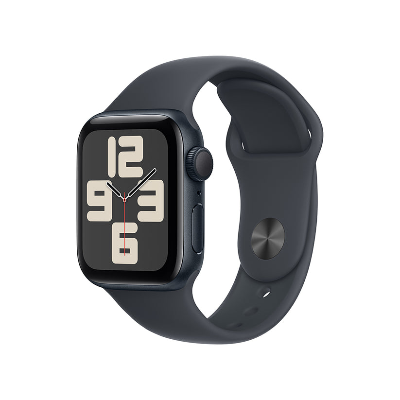 Apple Watch SE GPS • Caja de aluminio color medianoche de 40 mm • Correa deportiva color medianoche - M/L