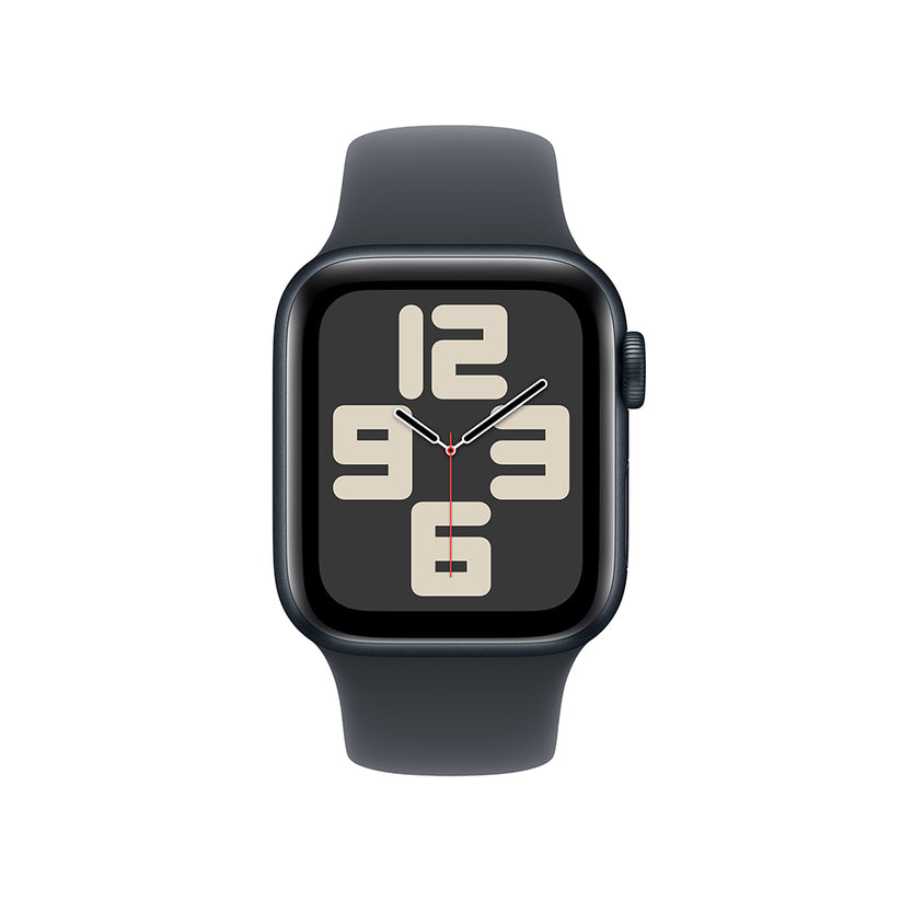 Apple Watch SE GPS • Caja de aluminio color medianoche de 40 mm • Correa deportiva color medianoche - M/L
