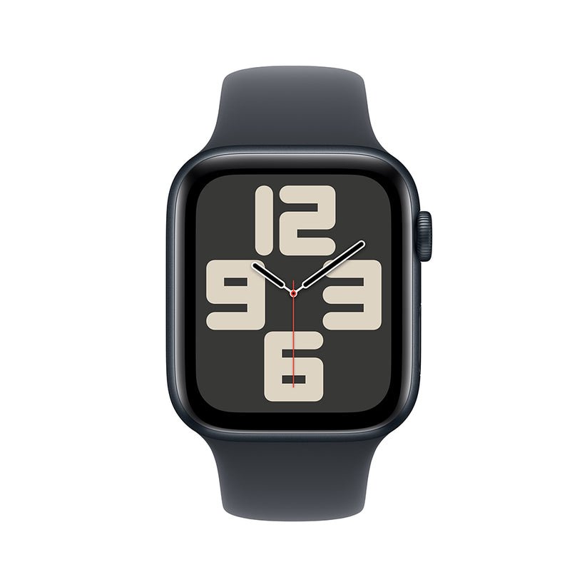 Apple Watch SE GPS • Caja de aluminio color medianoche de 44 mm • Correa deportiva color medianoche - M/L