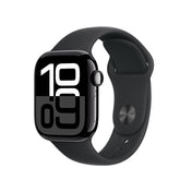 Apple Watch Series 10 GPS • Caja de aluminio negro azabache de 42 mm • Correa deportiva negra - S/M