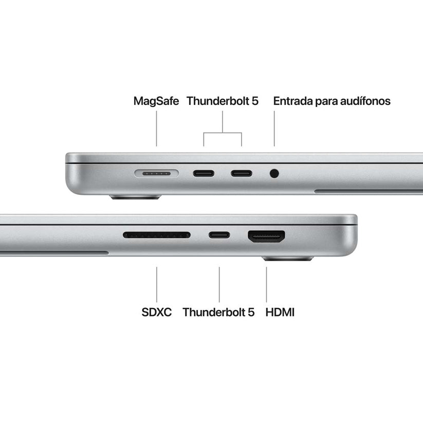 MacBook Pro de 16 pulgadas: Chip M4 Max de Apple con CPU de 14 núcleos y GPU de 32 núcleos, 1 TB SSD - Plata