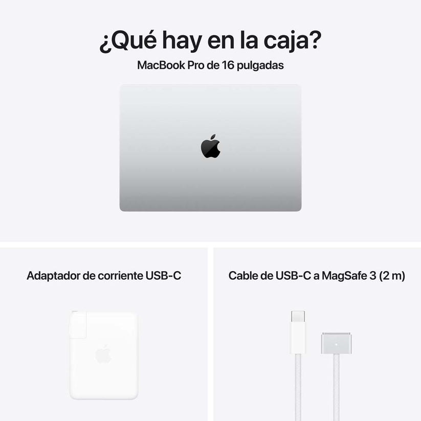 MacBook Pro de 16 pulgadas: Chip M4 Max de Apple con CPU de 14 núcleos y GPU de 32 núcleos, 1 TB SSD - Plata