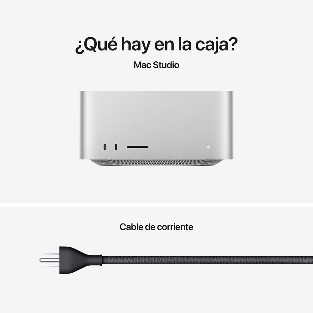 Mac Studio: Chip M3 Ultra de Apple con CPU de 28 núcleos y GPU de 60 núcleos, 1 TB SSD