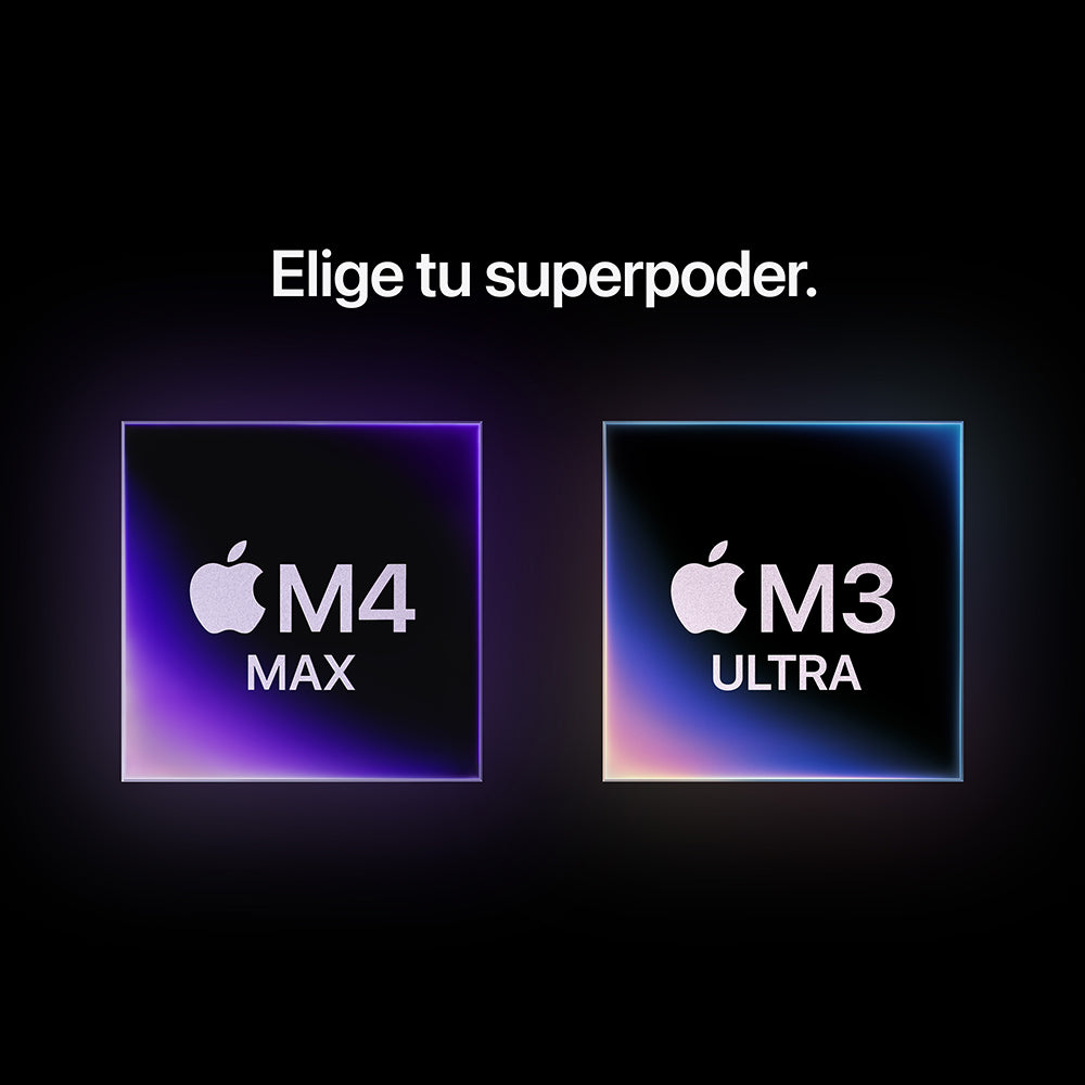 Mac Studio: Chip M3 Ultra de Apple con CPU de 28 núcleos y GPU de 60 núcleos, 1 TB SSD