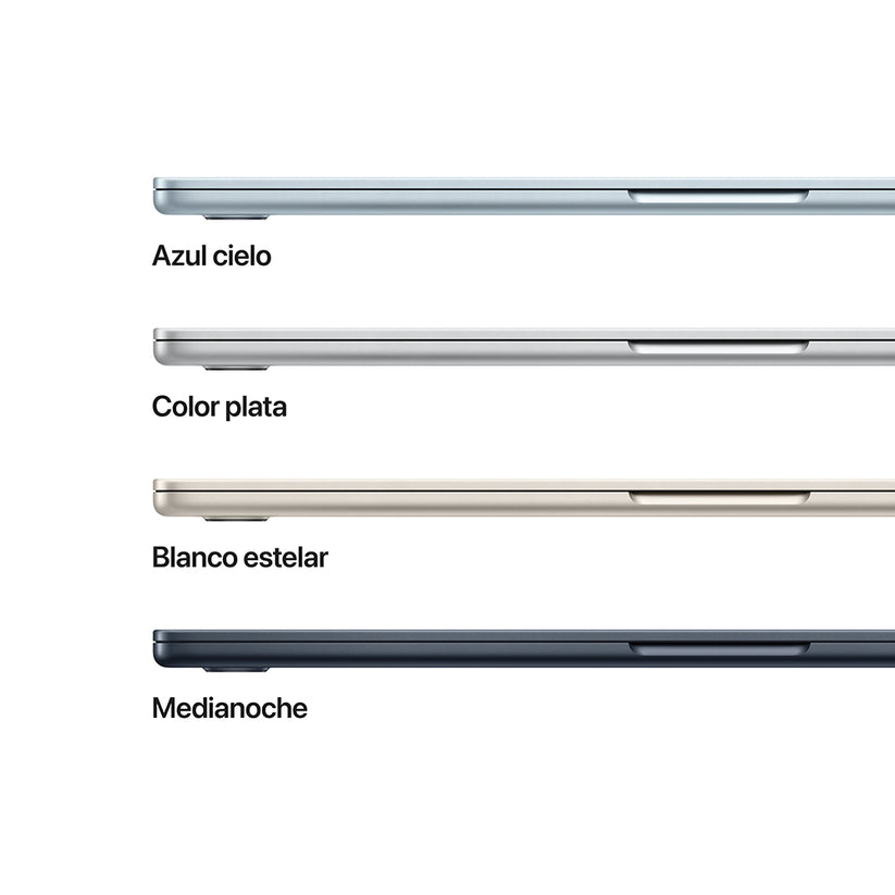 MacBook Air de 15 pulgadas: Chip M4 de Apple con CPU de 10 núcleos y GPU de 10 núcleos, 512 GB SSD - Blanco estrella