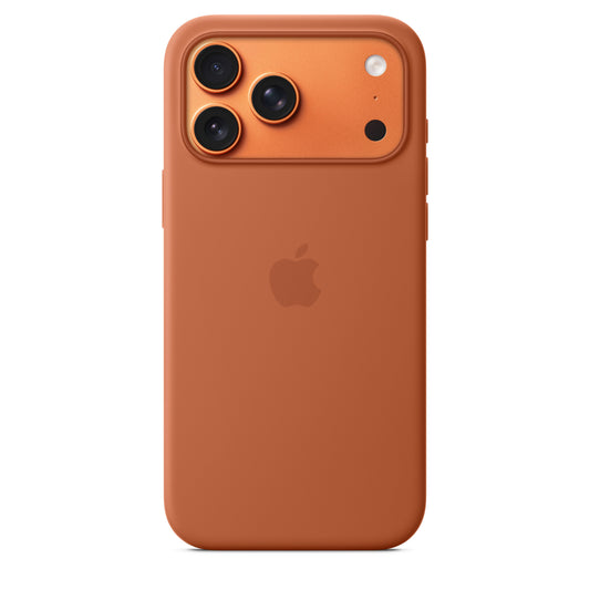 Funda de silicón con MagSafe para el iPhone 17 Pro Max – Color terracota