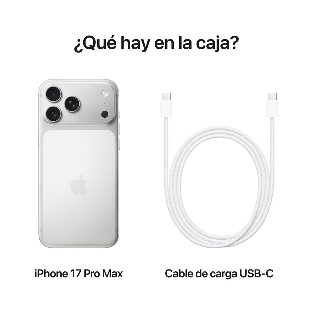 iPhone 17 Pro Max 512 GB Color plata – iCon Costa Rica