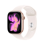 Apple Watch Series 11 GPS • Caja de aluminio color oro rosa de 46 mm • Correa deportiva rosa rubor – S/M