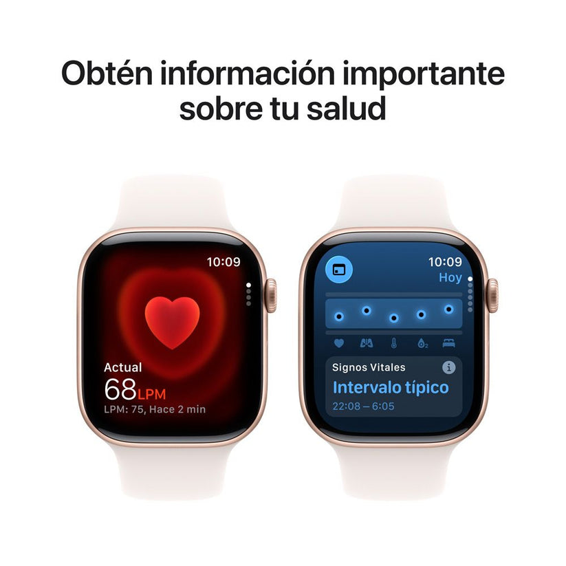 Apple Watch Series 11 GPS • Caja de aluminio color oro rosa de 46 mm • Correa deportiva rosa rubor – S/M