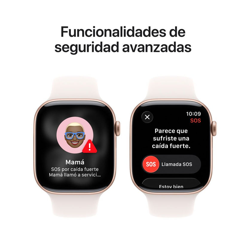Apple Watch Series 11 GPS • Caja de aluminio color oro rosa de 46 mm • Correa deportiva rosa rubor – S/M