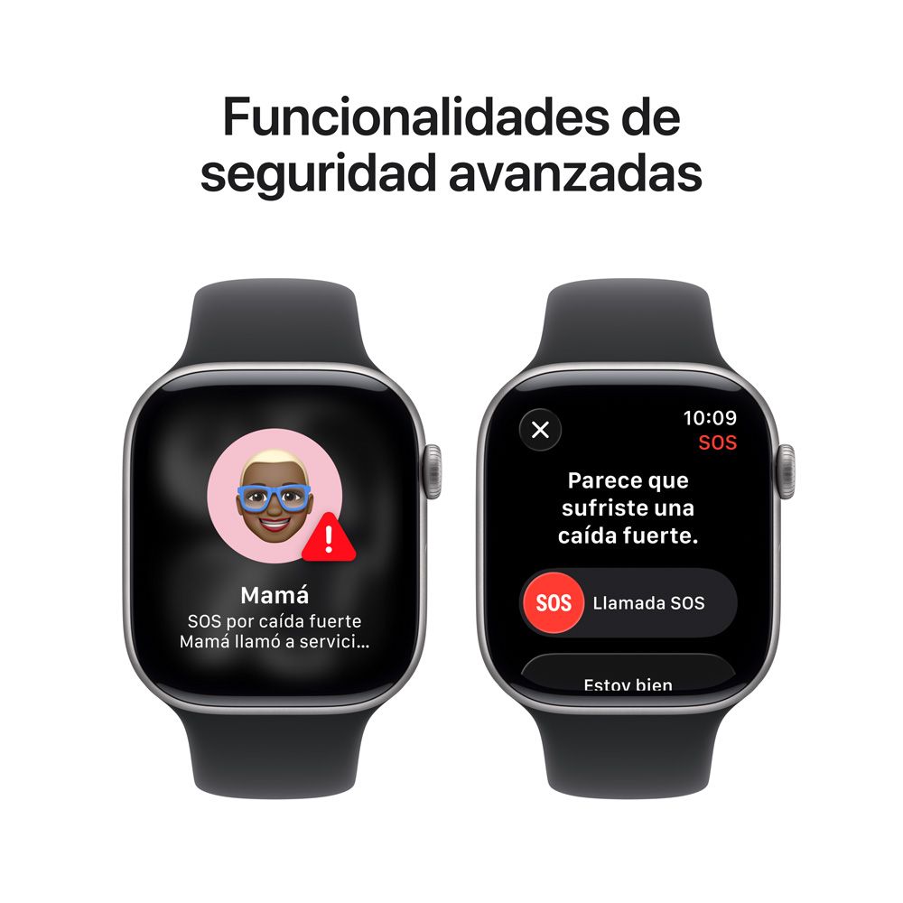 Apple Watch Series 11 GPS • Caja de aluminio gris espacial de 46 mm • Correa deportiva negra – M/L