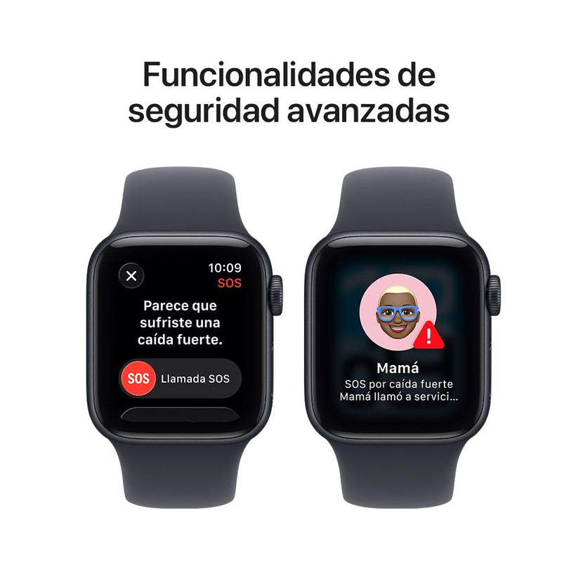 Apple Watch SE 3 GPS • Caja de aluminio color medianoche de 44 mm • Correa deportiva color medianoche - M/L