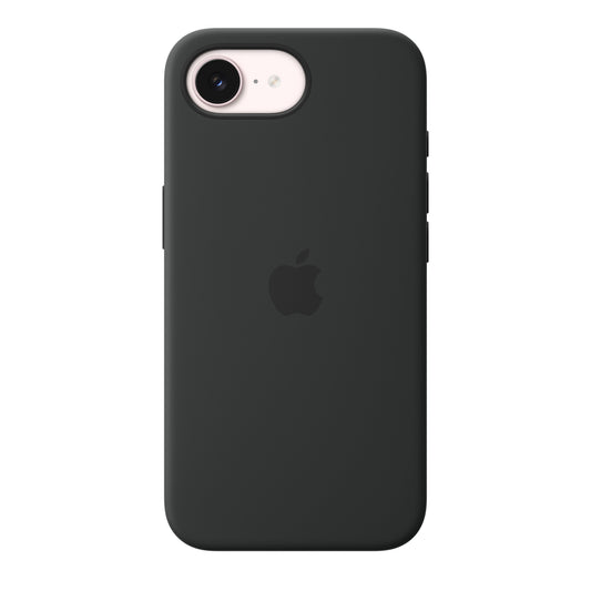Funda de silicón con MagSafe para el iPhone 17e – Negro