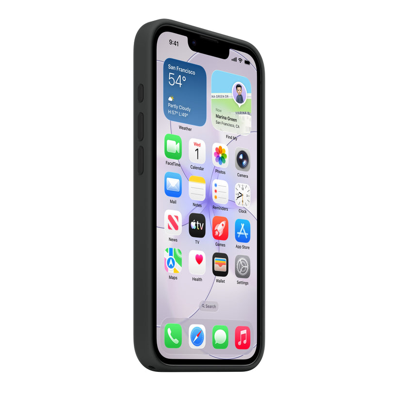 Funda de silicón con MagSafe para el iPhone 17e – Negro