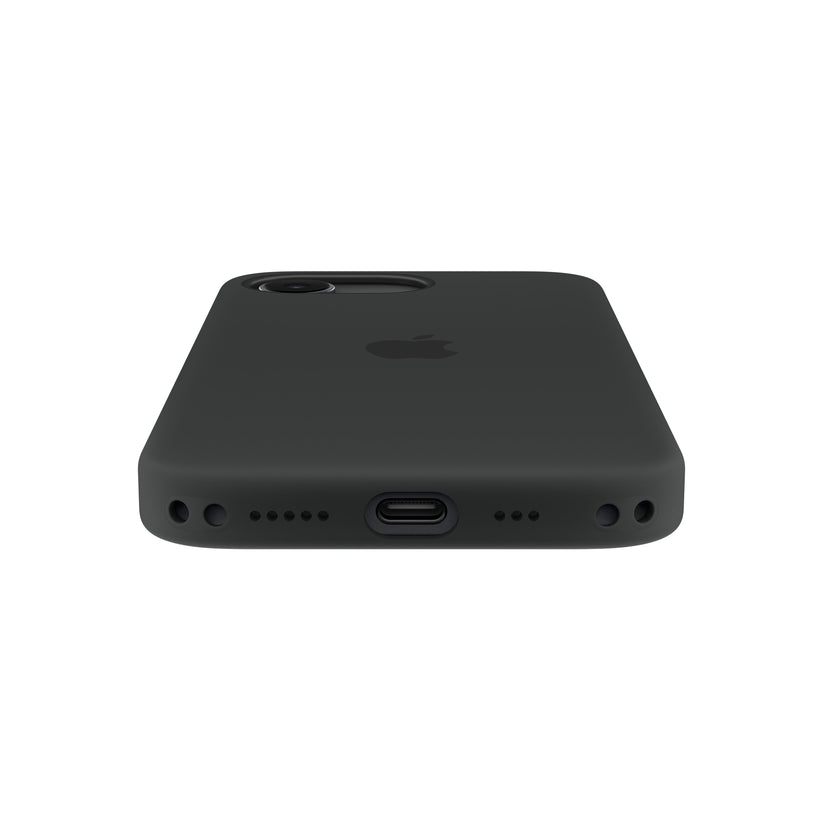 Funda de silicón con MagSafe para el iPhone 17e – Negro