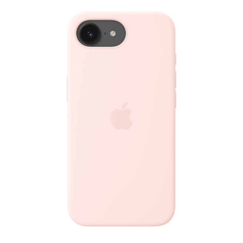 Funda de silicón con MagSafe para el iPhone 17e – Rosa pálido